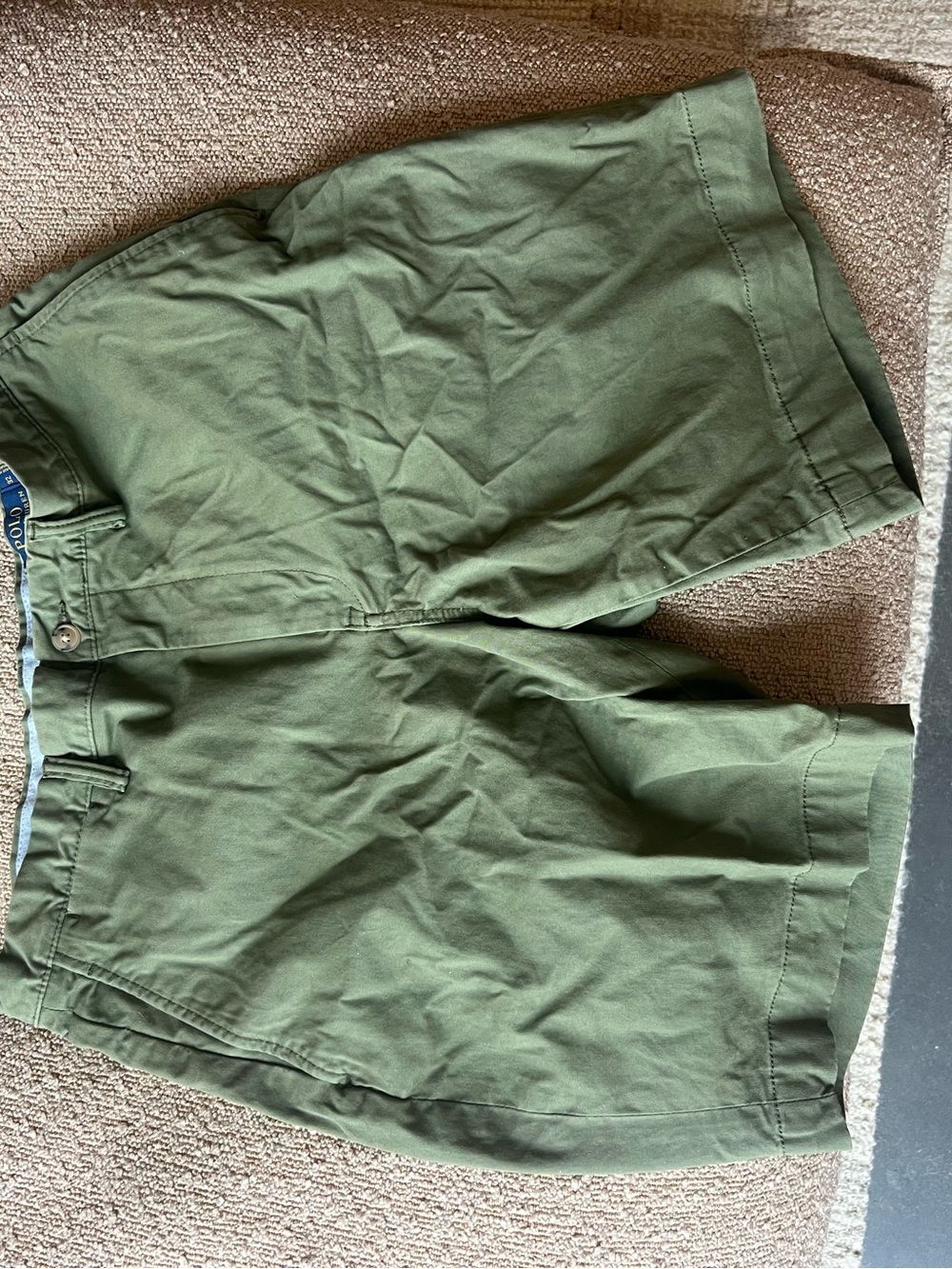 Polo by Ralph Lauren Olive Green shorts with Blue Trim